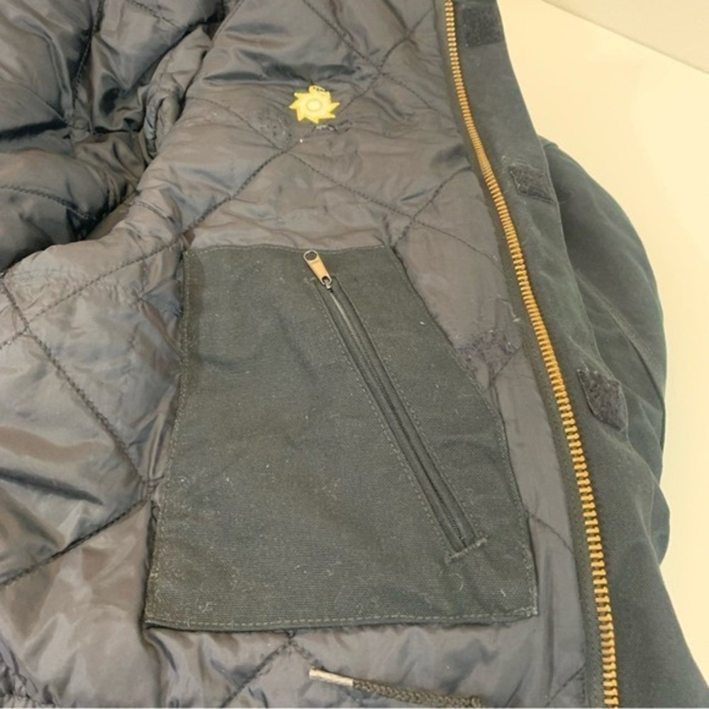 Carhartt Black Canvas Arctic Men's Size‎ L Workwear Chore Jacket - Picture 10 of 12